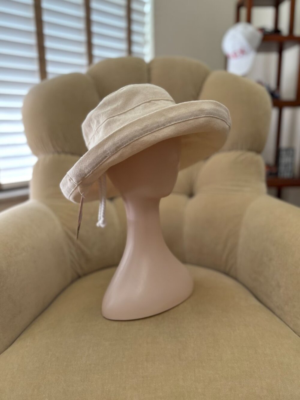 NEW Auth SCALIA Natural Cotton Canvas UPF Protection Brim Sun Hat - Picture 3 of 6